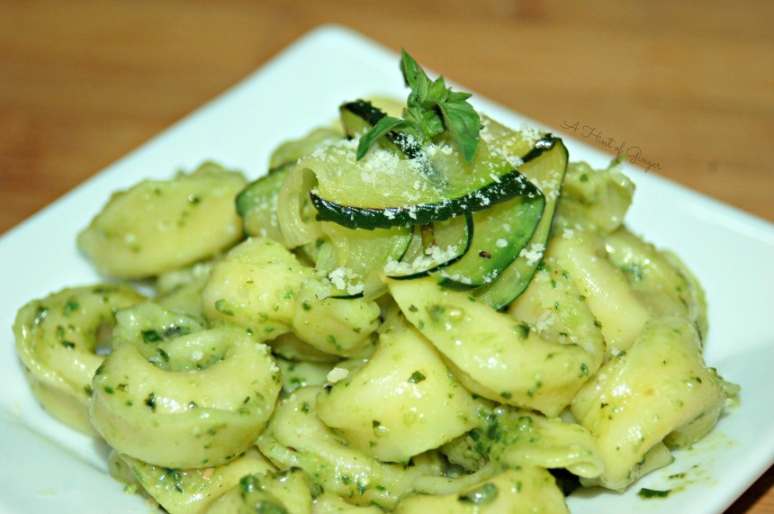 Tortellini with Basil and Spinach Pesto